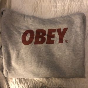 Kids size LARGE obey hooded sweatshirt